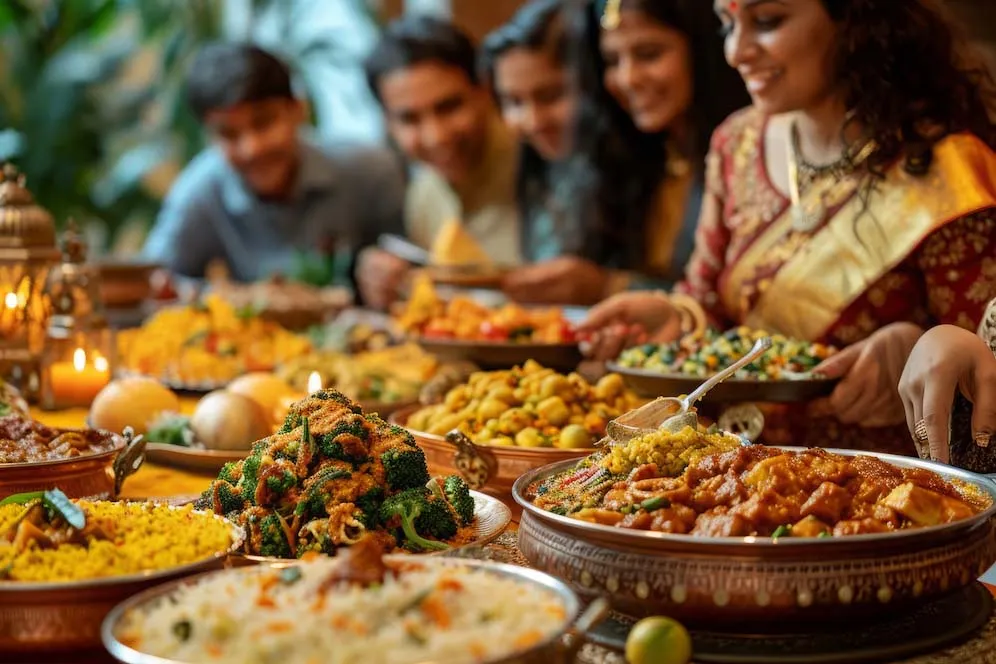 Diwali party bar with festive décor.